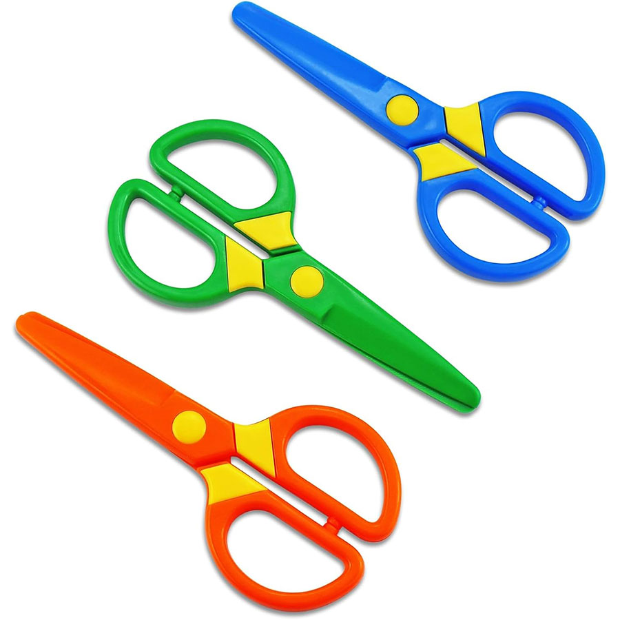 Art Craft Preschool - Plastic Safety Scissors Blunt Tip Scissor