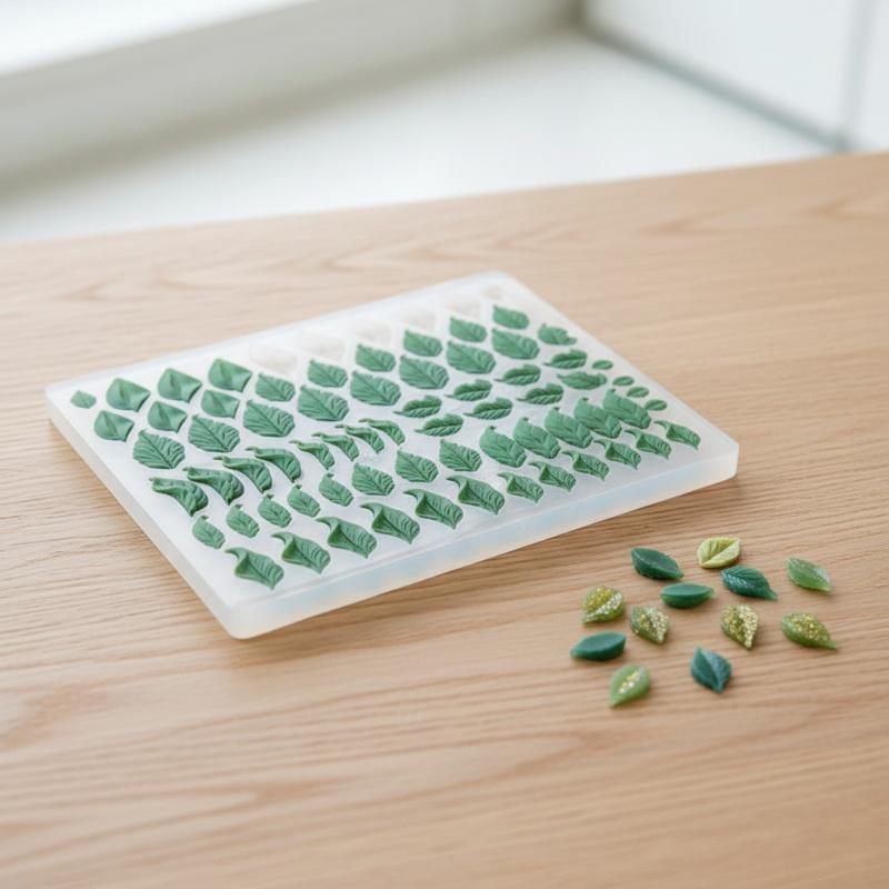 Art Craft Clay - Miniature Leaf Silicone Mold 3D Embossing