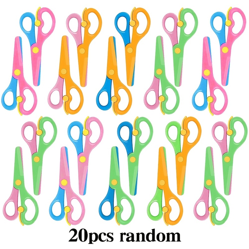Art Craft Preschool - 10/20Pcs Kids Safety Plastic Scissors, Toddler