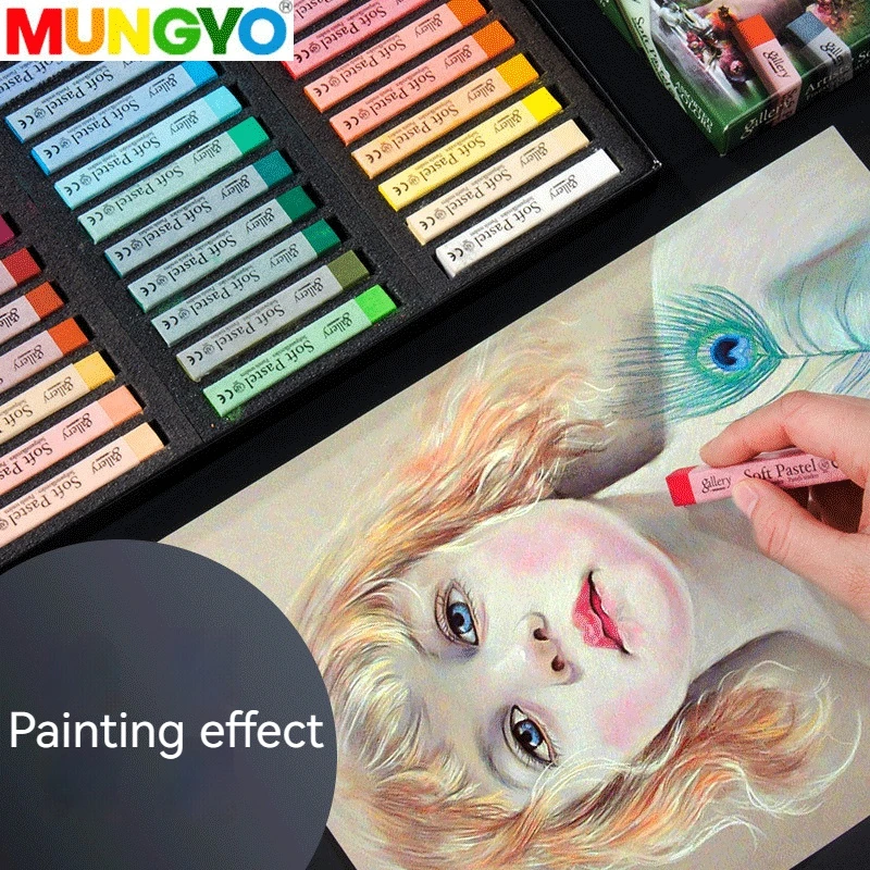 Chalk Pastel Set - MUNGYO 12/24/36/48/72 Color Soft Pastels/Chalks/Sticks/Crayons Non