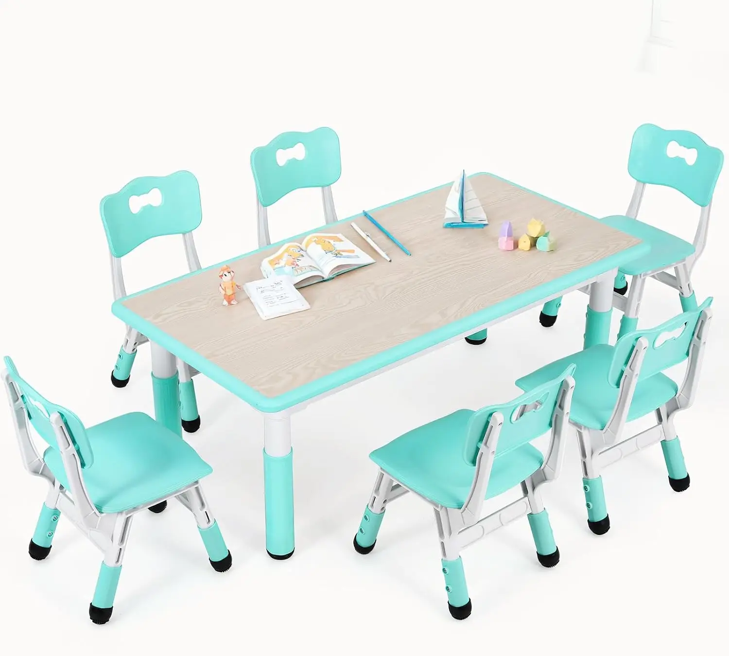 Kids Table and 6 Chairs Set, H - огляд і ціна Art Craft Preschool