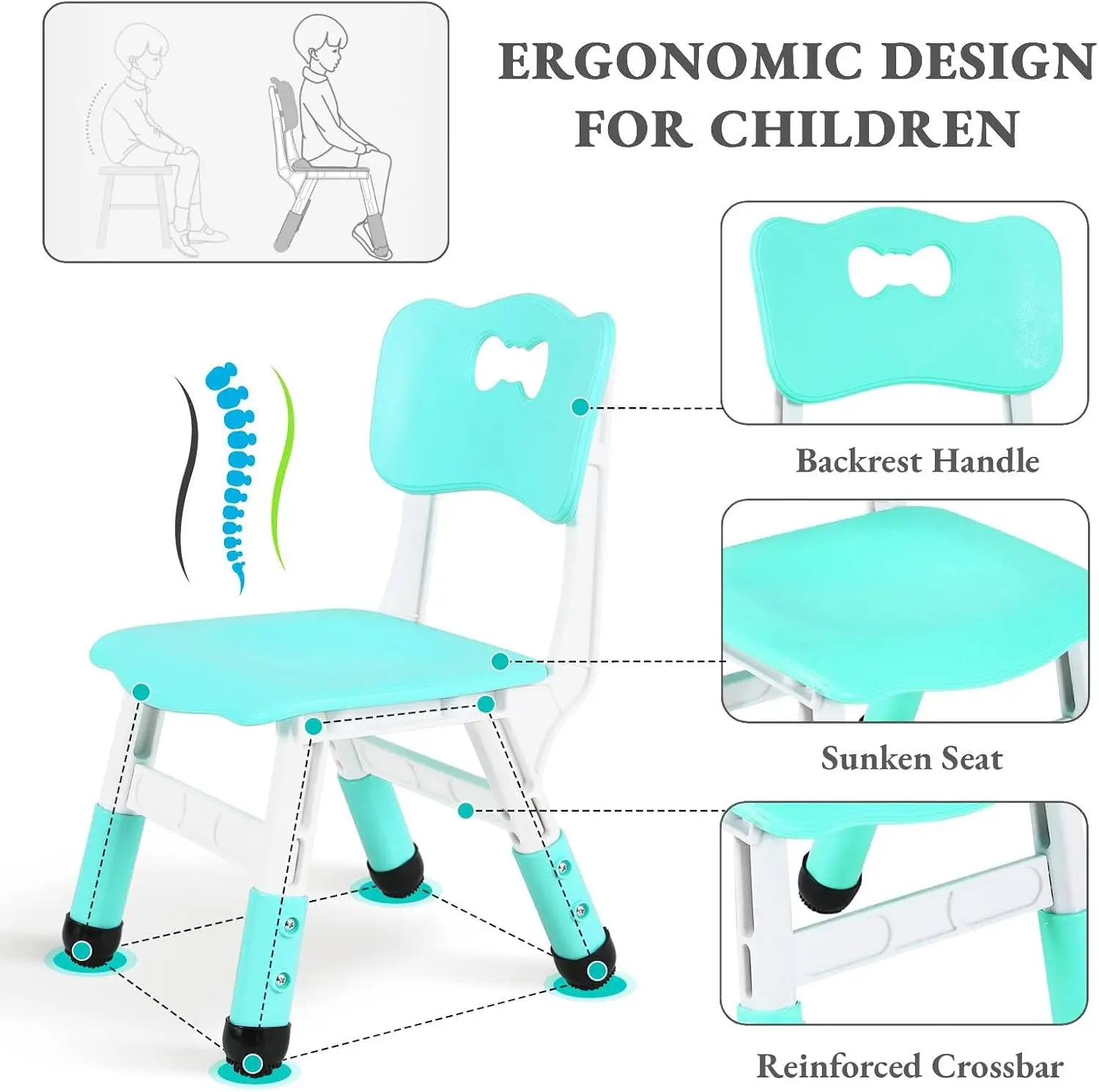 Kids Table and 6 Chairs Set, H - огляд і ціна Art Craft Preschool