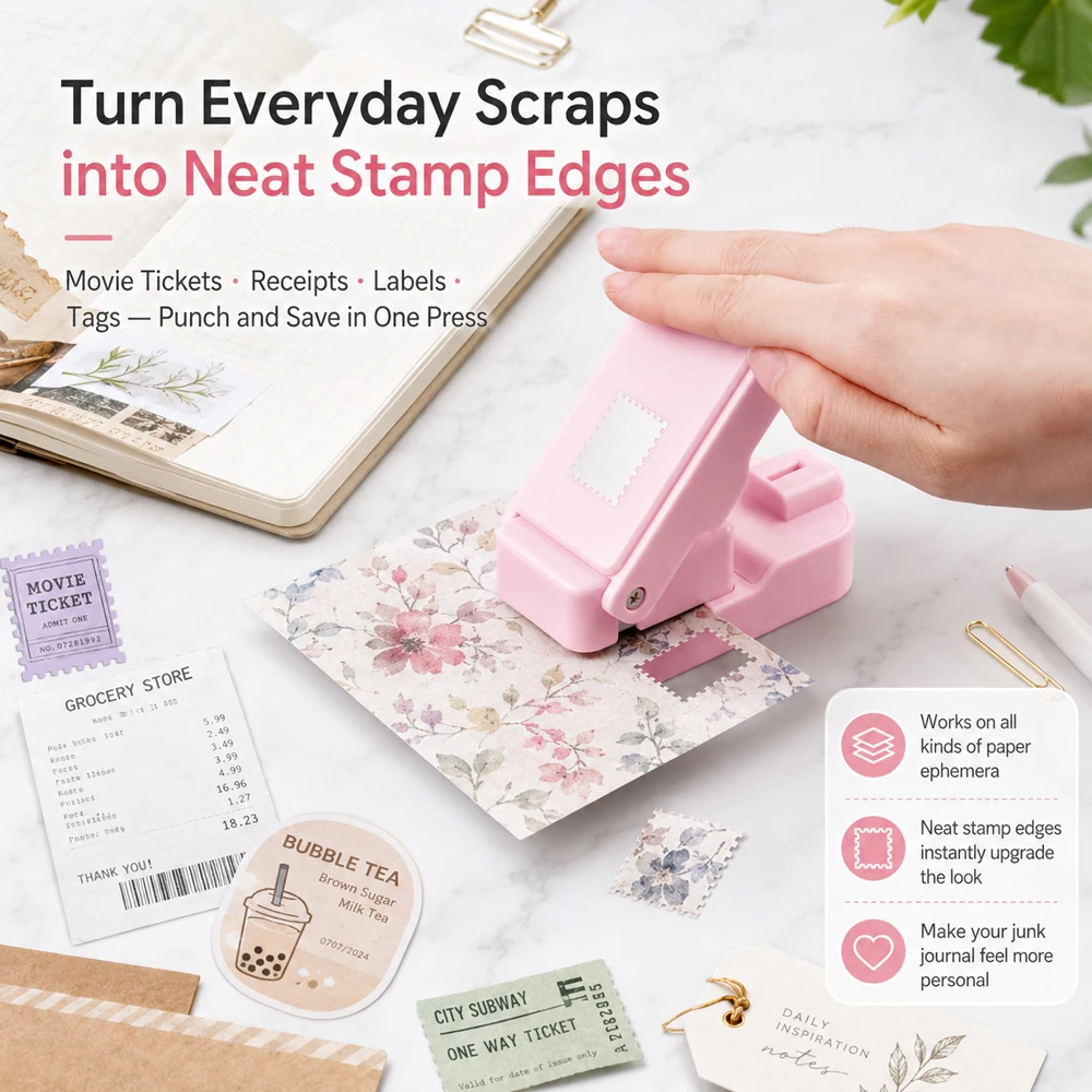 Postage Stamp Edge Paper Punch - огляд і ціна Art Craft And