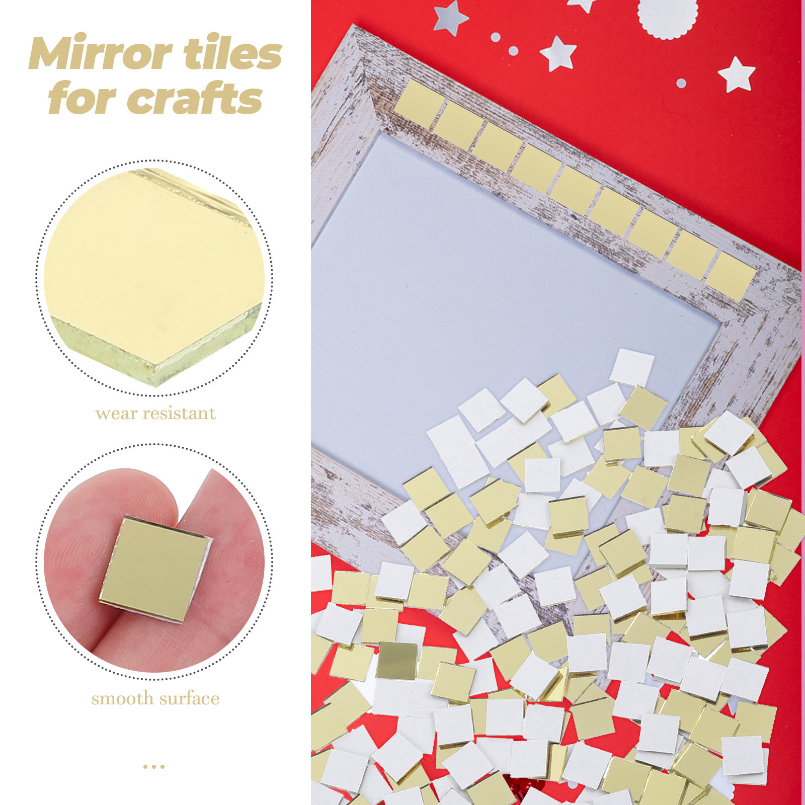 300Pcs Glass Mosaic Tiles Crys - огляд і ціна Art Craft Mirror