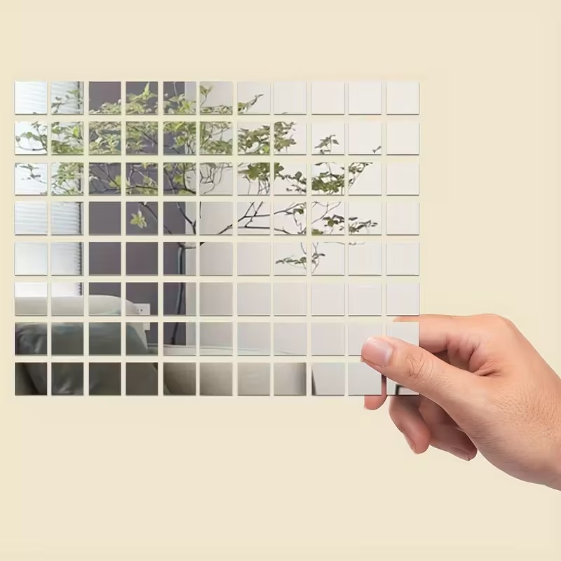 10*10MM 100Pcs Self-Adhesive G - огляд і ціна Art Craft Mirror