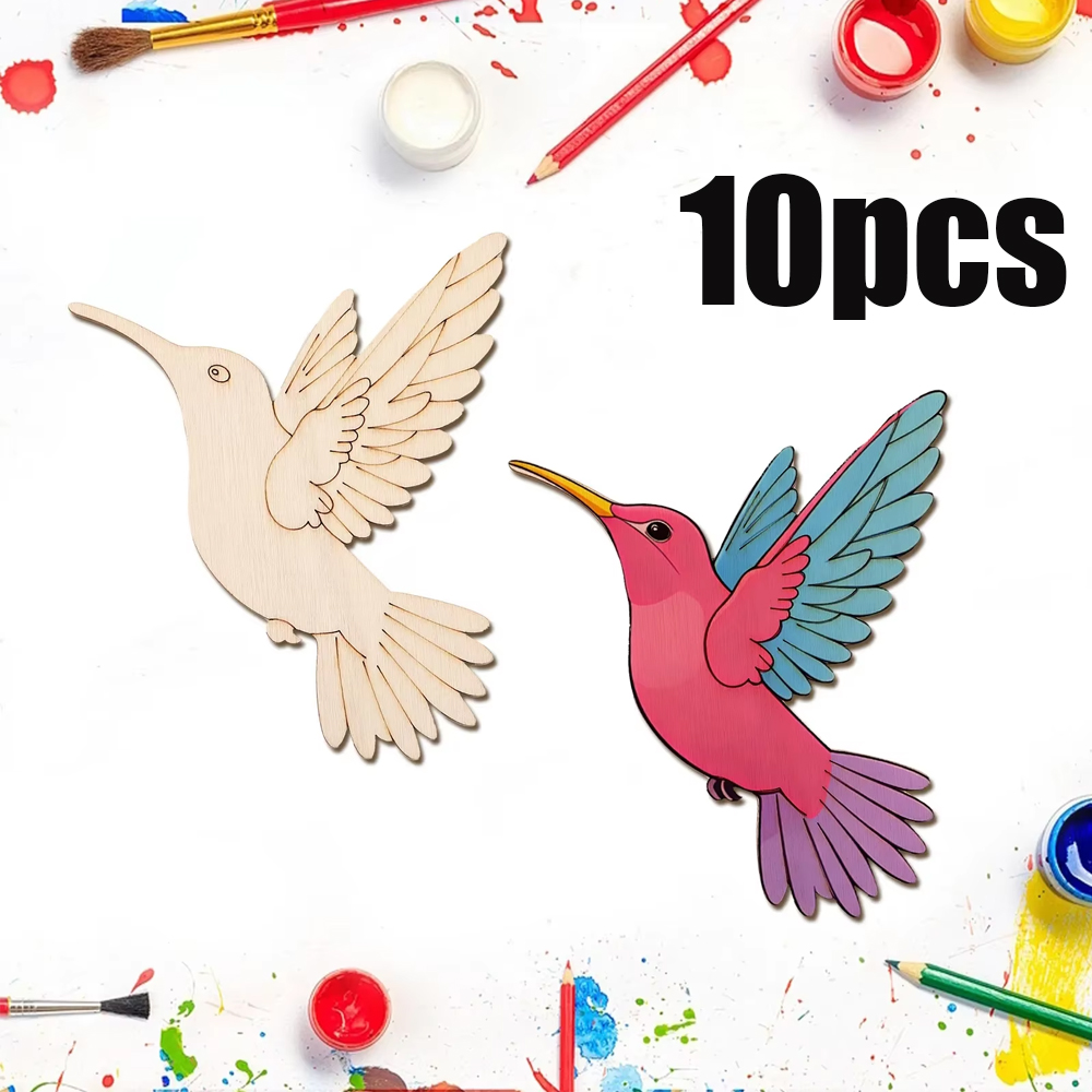 10pcs Unfinished Wood Animal B - огляд і ціна Art Craft And