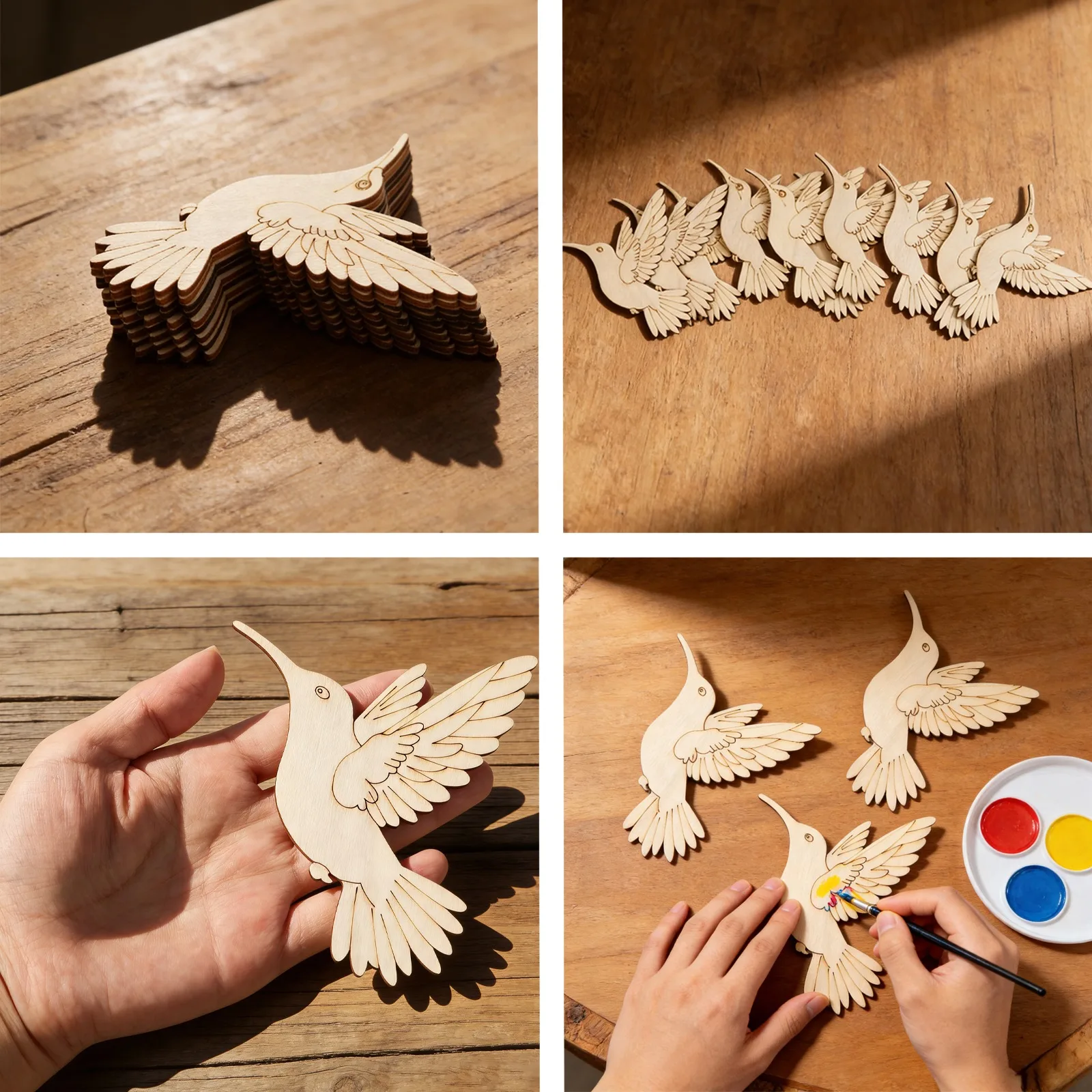 10pcs Unfinished Wood Animal B - огляд і ціна Art Craft And