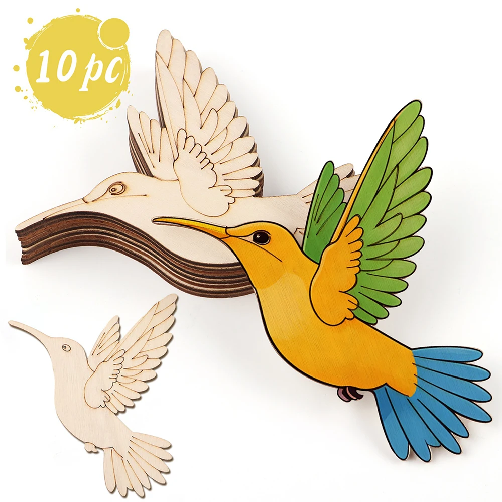 10pcs Unfinished Wood Animal B - огляд і ціна Art Craft And