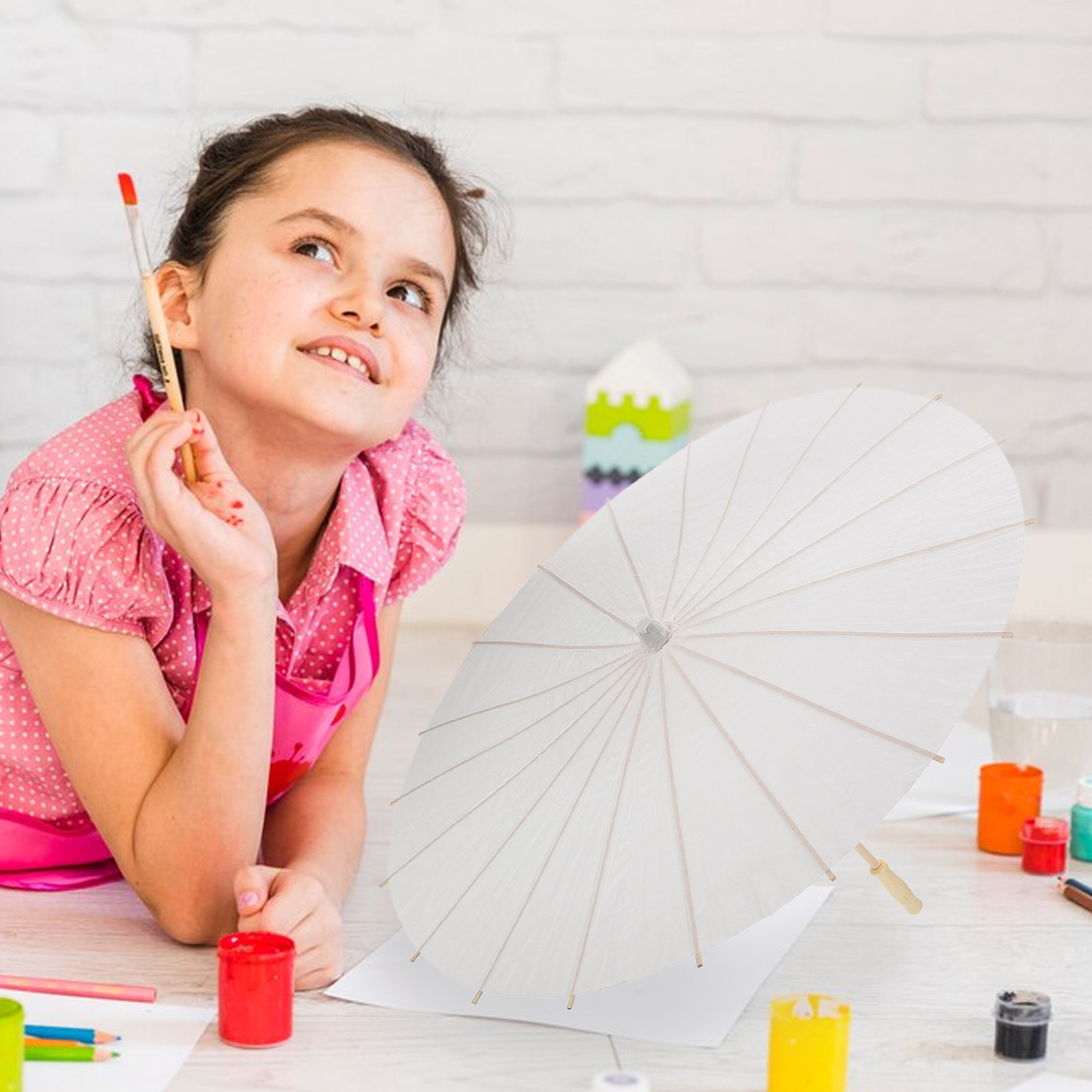 DIY Paper Umbrella Kids Hand-P - огляд і ціна Art Craft Umbrella