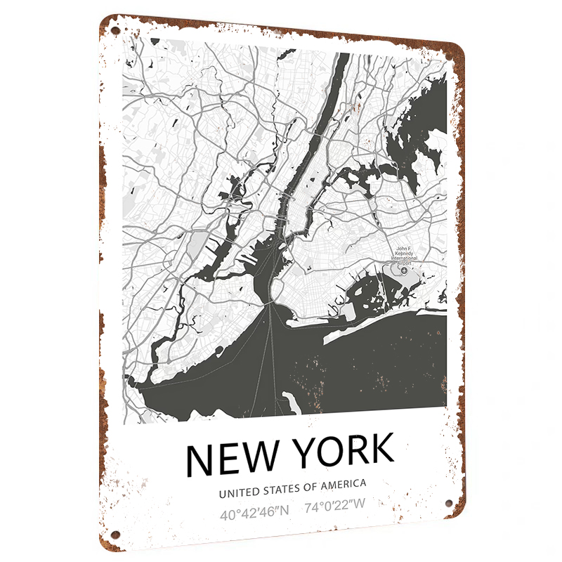 New York City Map Art Metal Wa - огляд і ціна Art And Craft New York
