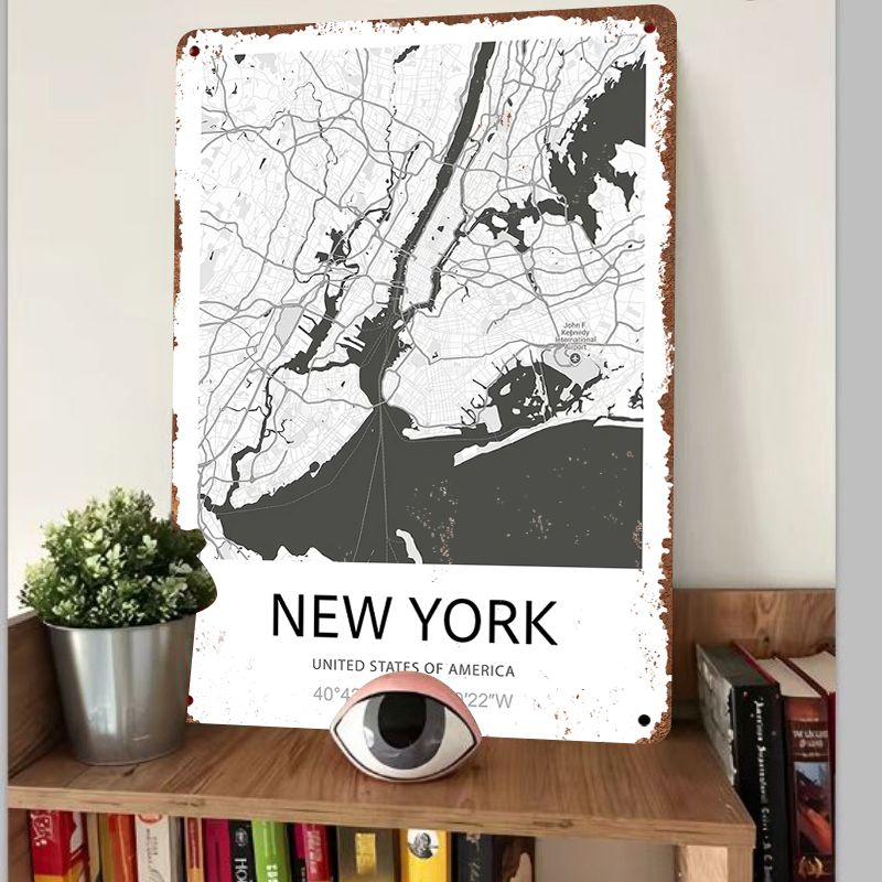 New York City Map Art Metal Wa - огляд і ціна Art And Craft New York