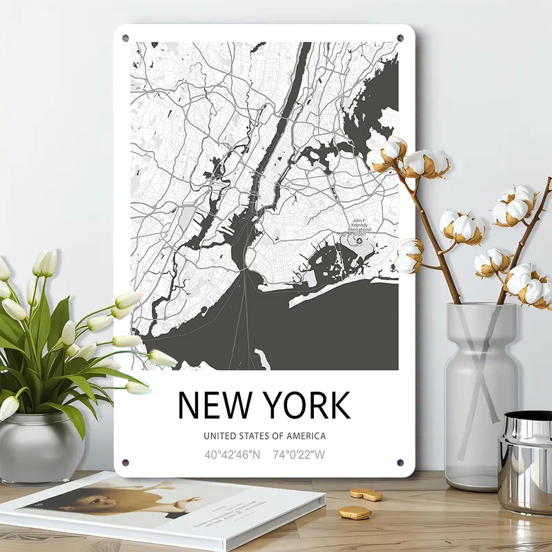 New York City Map Art Metal Wa - огляд і ціна Art And Craft New York
