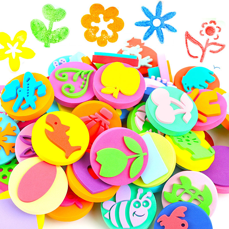 6Pcs/bag Foam Stamps for Paint - огляд і ціна Art Craft 4 Years Old