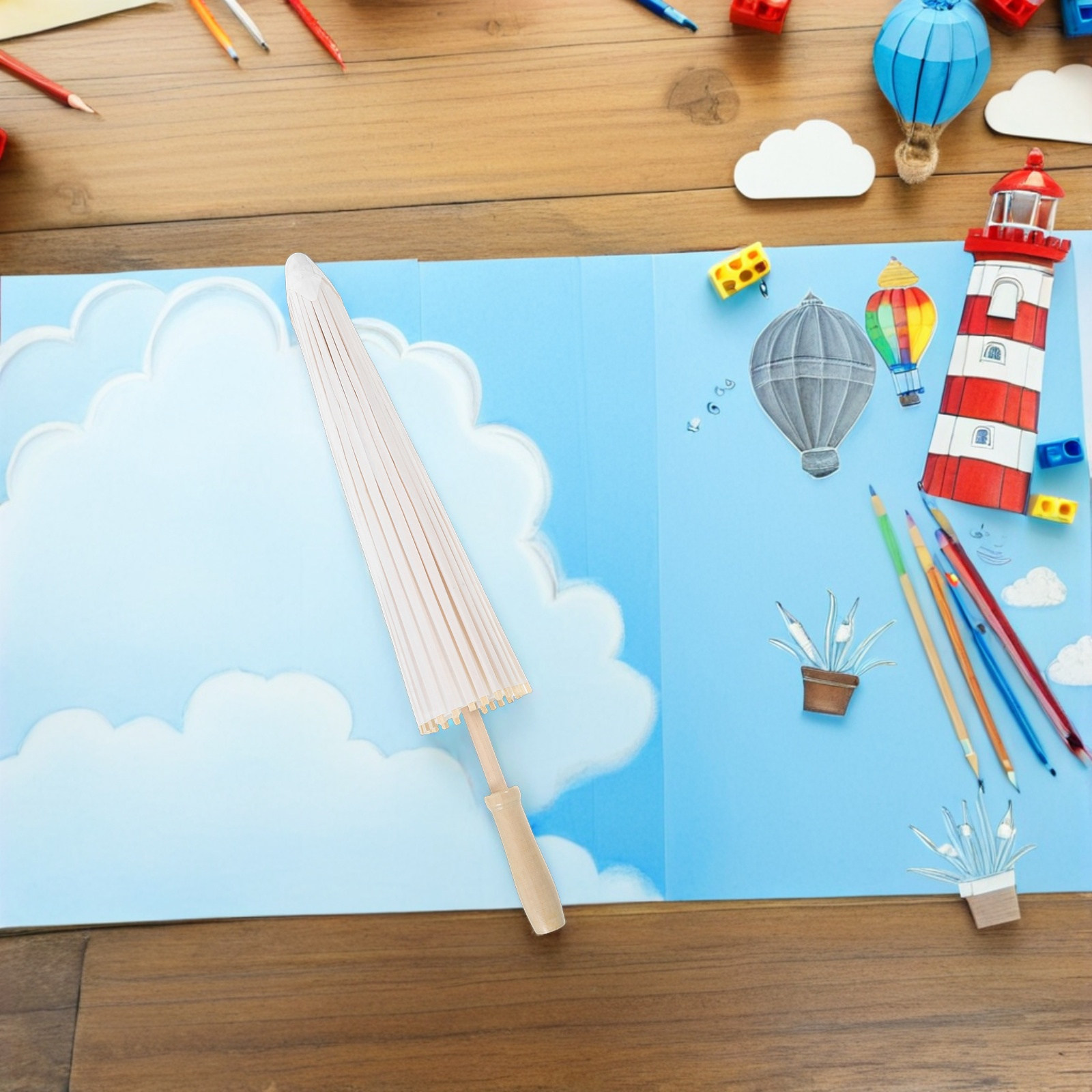 Handmade Blank Paper Umbrella  - огляд і ціна Art Craft Umbrella